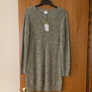 CAbi Gray Knit Sweater Dress